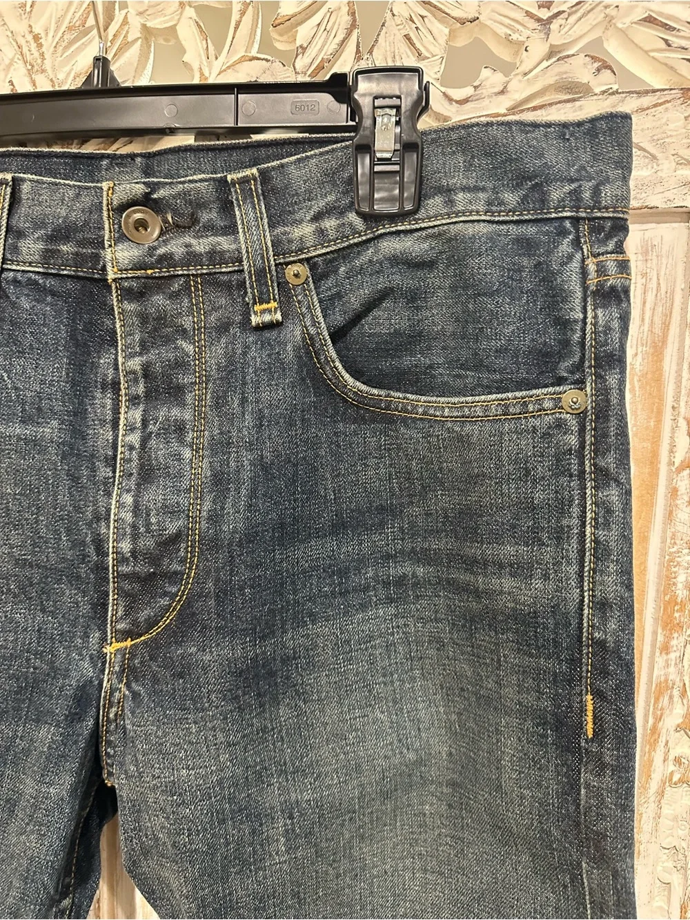 rag & bone Men’s Slim Straight Dark Blue Jeans